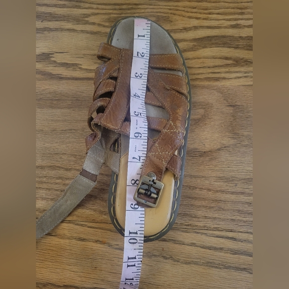 Dr. Martens Doc Sandals Womens 9.5 Brown Leather Chunky VTG 90s Platform Buckles - Picture 10 of 11